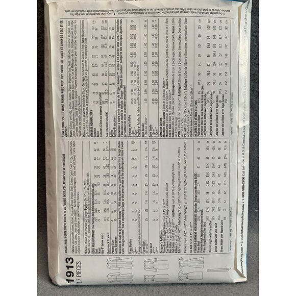 Simplicity Misses Dress Sewing Pattern sz 4-12 1913 - uncut - Picture 3 of 3